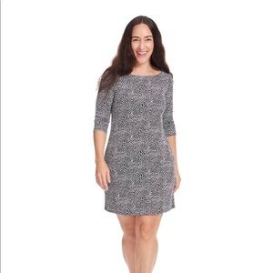 LEOTA sheath black/white dress